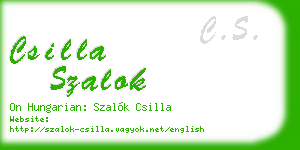 csilla szalok business card