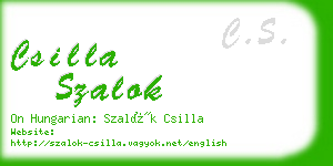 csilla szalok business card